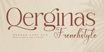 Qerginas Frenchstyle Font Poster 1