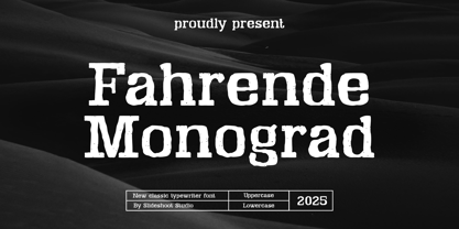 Fahrende Monograd Font Poster 1
