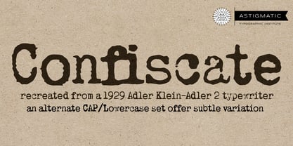 Confiscate AOE Font Poster 1