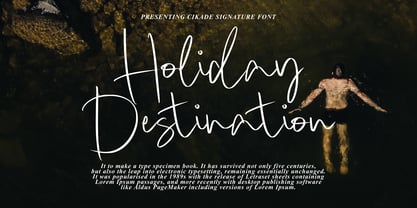 Cikade Signature Font Poster 2