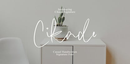 Cikade Signature Font Poster 1