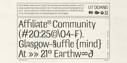 UT Doangs Font Poster 13