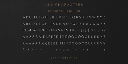 Coldiac Font Poster 5