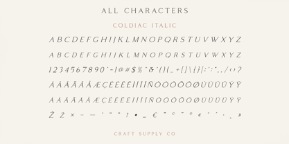 Coldiac Font Poster 6