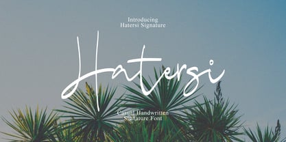 Hatersi Signature Font Poster 1