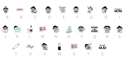 Mom Life Font Poster 11