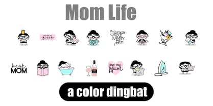 Mom Life Font Poster 1