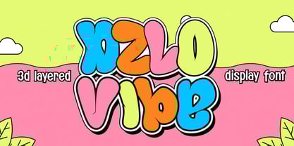 Dzlo Vibe Extrude Font Poster 1