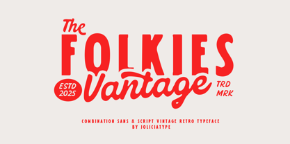 Folkies Vantage Font Poster 1