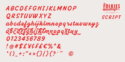 Folkies Vantage Font Poster 7