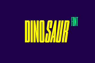 Dinosaur Font Poster 1
