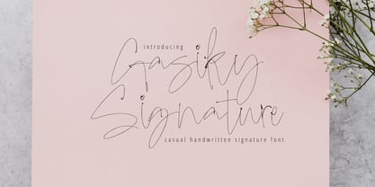 Gasiky Signature Font Poster 1