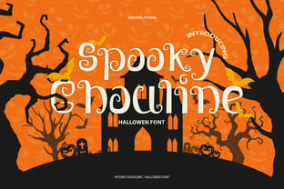 Spooky Ghouline Font Poster 1