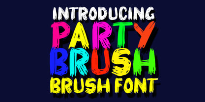 Party brush Font Poster 1