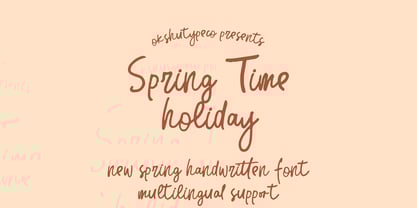 Spring Time Holiday Font Poster 1