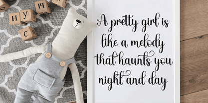 Bitney Script Font Poster 6