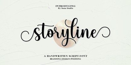 Story Line Script Font Poster 1