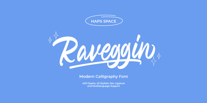 Raveggin Script Font Poster 1