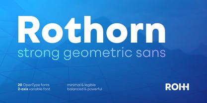 Rothorn Font Poster 1
