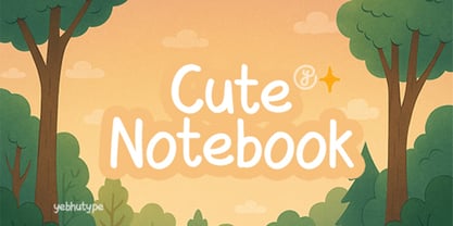 Cute Notebook Font Poster 1