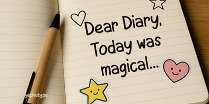 Cute Notebook Font Poster 3