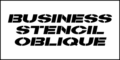 Business Stencil JNL Font Poster 4