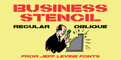 Business Stencil JNL Font Poster 1
