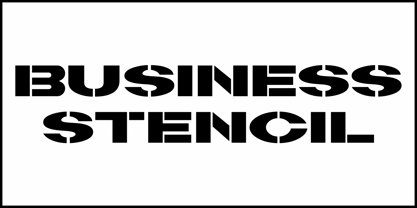 Business Stencil JNL Font Poster 2