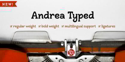 Andrea Typed Font Poster 1