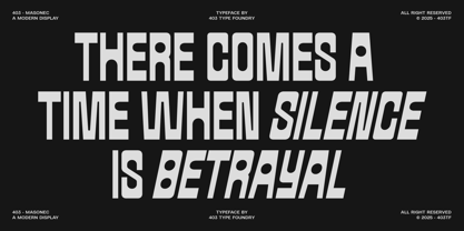 403 Masonec Font Poster 8