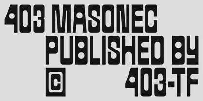 403 Masonec Font Poster 2