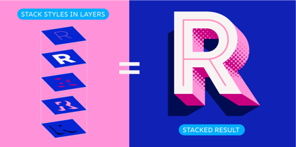 Rig Shaded Font Poster 3