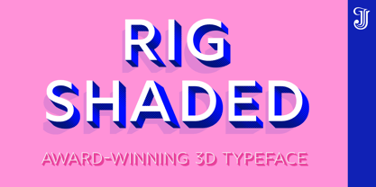 Rig Shaded Font Poster 1