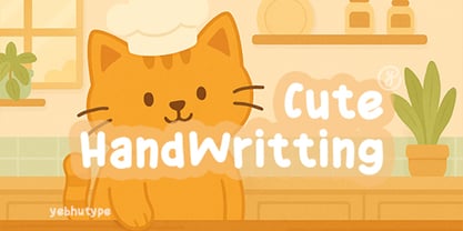 Cute Handwriting Font Poster 1