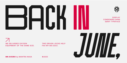 MN Aveiro Font Poster 3