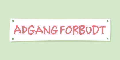 Adgang Forbudt Font Poster 1