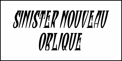 Sinister Nouveau JNL Font Poster 4