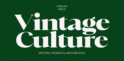 Cholen Font Poster 12