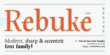 Rebuke Font Poster 1