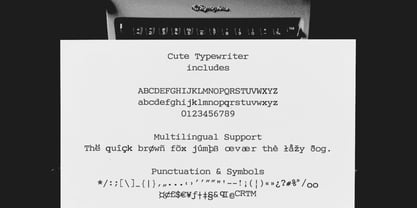 Cute Typewriter Font Poster 2