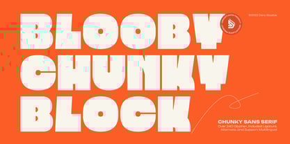 Blooby Chunky Block Font Poster 1