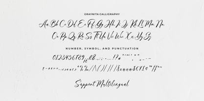 Graynita Calligraphy Font Poster 8