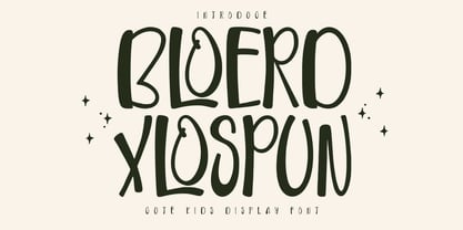MC Bloerd Xlospun Font Poster 1