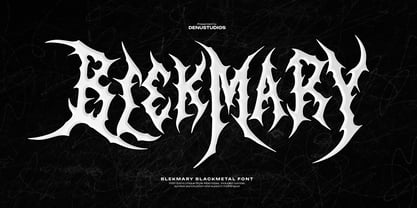 Blek Mary Font Poster 1