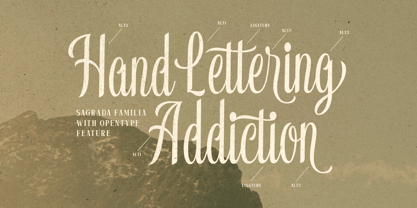 Sagrada Familia Font Poster 2