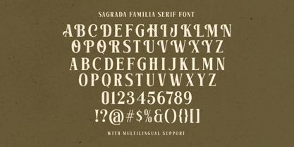 Sagrada Familia Font Poster 4