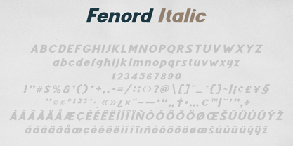 Fenord Font Poster 4
