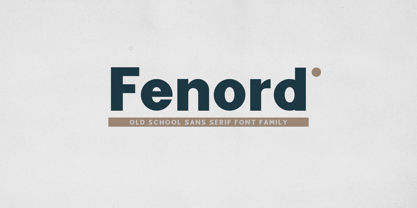 Fenord Font Poster 1