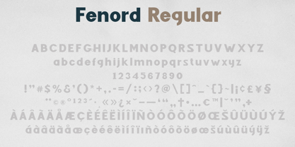 Fenord Font Poster 3