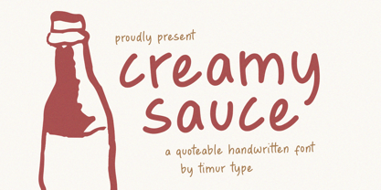 Creamy Sauce Font Poster 1
